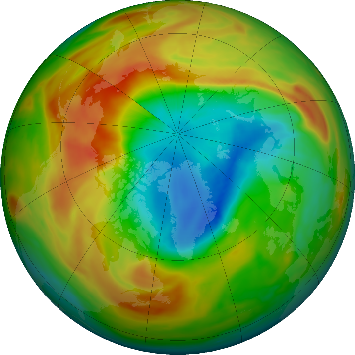 Arctic ozone map for 07 April 2020